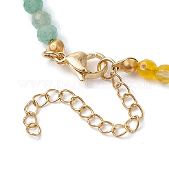 Ожерелья из граненых круглых бусин чакры из натурального окрашенного агата NJEW-JN05111