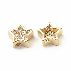 Стойки обшивки латунь кубического циркония бусы KK-B051-01G-02