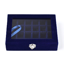 Флок со стеклянной коробкой для ювелирных изделий PW-WG61213-06