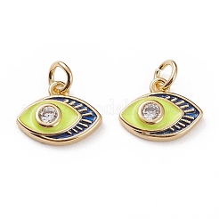 Латунные микропаве прозрачные кубические циркониевые подвески&nbsp;KK-C100-15G-B01