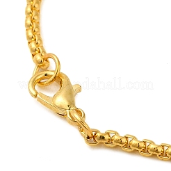 Collier pendentif en strass en forme d'ange avec chaînes en alliage de zinc&nbsp;NJEW-G118-03G