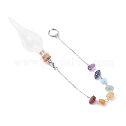 Каплевидные стеклянные пробковые бутылки с заостренными концами для биолокации HJEW-JM04492