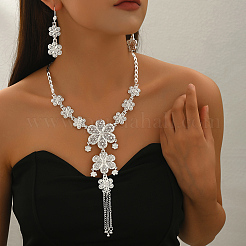 Комплекты из серег и ожерелий из сплава с полыми цветами для женщин&nbsp;SV8102