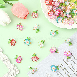 50шт 5 цвета прозрачные акриловые подвески&nbsp;TACR-SC0001-50