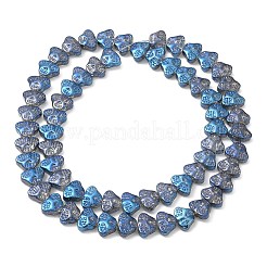 Прозрачные стеклянные бусины гальваническим пряди&nbsp;EGLA-F158-FR03-A