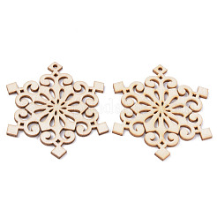 Grands pendentifs en bois naturel non teint&nbsp;WOOD-R271-02