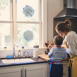 3 шт. 3 стильных водонепроницаемых ПВХ электростатических настенных наклеек с рисунком кирпича DIY-GF0003-70