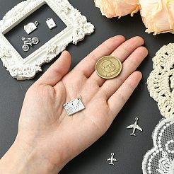 6 шт. 6 стиля латунных подвесок с микропаве из прозрачного кубического циркония&nbsp;KK-CJ0003-31