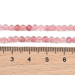 Chapelets de perles aux fraises en quartz naturel&nbsp;GG-NH0007-B02-01