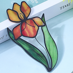 Райская птица цветок окрашенный акриловый кулон украшение&nbsp;HJEW-WH20003-24B