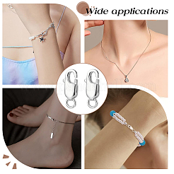 6 шт. 925 серебряные застежки-когти-омары&nbsp;STER-BBC0002-06S