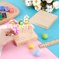 2 шт. 2 стиля деревянный держатель для демонстрации шампуров для еды WOOD-PH0003-53