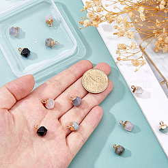 12 шт. 6 стиля гальванизированный синтетический черный камень&nbsp;G-FH0002-71