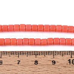 Непрозрачные сплошные цветные стеклянные бусины GLAA-N065-4x4mm-C02