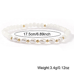 Pulseras elásticas de moda con perlas naturales de agua dulce&nbsp;SF7008-3