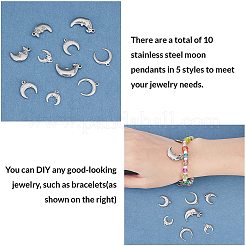 10 шт. 5 подвески из нержавеющей стали 304&nbsp;STAS-UN0024-67