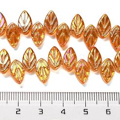 Стеклянные бусины с гальваническим покрытием &nbsp;EGLA-B004-02A-FR02