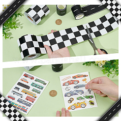 4 Blatt 2 Stile Automusterpapier temporäre Tattoos&nbsp;DIY-OC0015-14