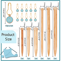 6 шт бамбуковые круговые спицы DIY-NB0010-87