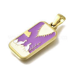 Подвески из нержавеющей стали 304 с эмалью&nbsp;LS-STAS-B087-06G-02