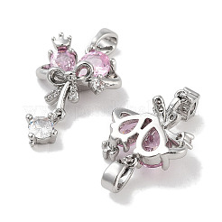 Латунные микро проложить кубического циркония подвески&nbsp;KK-C051-46P