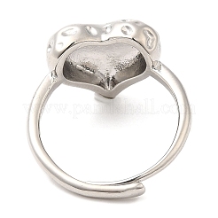 Покрытие стойки латунное регулируемое кольцо для женщин RJEW-Q770-28P