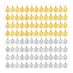 52 шт. 2-цветные подвески в виде букв a~z из сплава&nbsp;PALLOY-PH01857