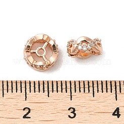 Cremagliera in ottone placcatura perline zirconi&nbsp;KK-K349-04RG