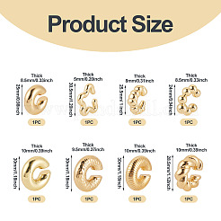 2 комплект из 2-х регулируемых пластиковых серег-манжетов ccb EJEW-TA0001-54