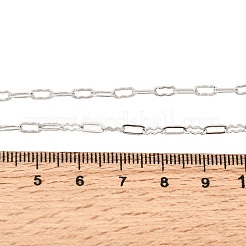 Collares de cadena de eslabones ovalados texturizados de latón de 2.5 mm para mujer&nbsp;NJEW-F366-06A-P