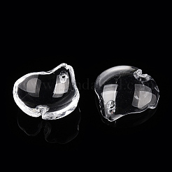 Perles de pétales de verre transparent&nbsp;GLAA-N001-15