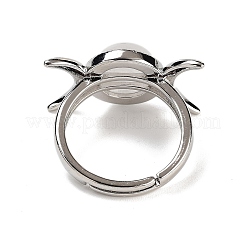 Регулируемые кольца из натурального кристалла кварца RJEW-K271-01P-09