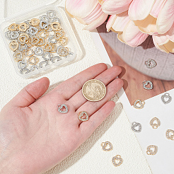 60шт. 2-х цветные подвески со стразами FIND-ME0001-64