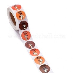 Плоские круглые бумажные наклейки спасибо&nbsp;LS-DIY-C042-12C