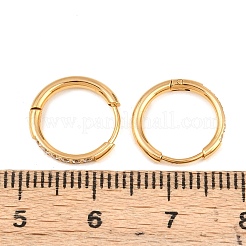 Серьги-кольца из нержавеющей стали 304 с прозрачным кубическим цирконием&nbsp;EJEW-L307-05G