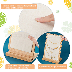 Бамбуковая древесина несколько стендов для ожерелий NDIS-WH0009-13C