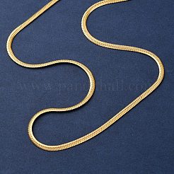 Ожерелья из плоской цепочки-змейки из нержавеющей стали 304 толщиной 2.5 мм NJEW-P338-05G