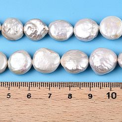 Природные Кеши жемчуг пряди PEAR-S018-02J