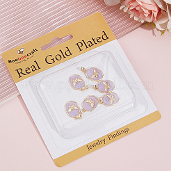 6шт латунные подвески с микропаве и кубическим цирконием&nbsp;KK-BBC0021-44