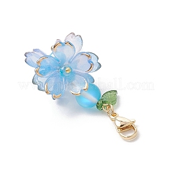 Décorations de pendentif en pierre de lune synthétique et en verre&nbsp;HJEW-TA00337-02