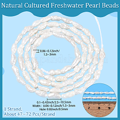 1 hebra de perlas de agua dulce cultivadas naturales&nbsp;PEAR-PA0001-14