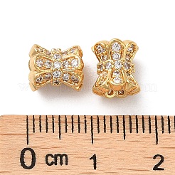 Латунные микро проложить кубического циркония бусы KK-P239-34G