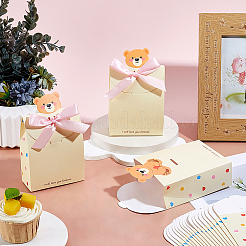 10 Stück Bären-Faltgeschenkbox aus Papier&nbsp;CON-WH0001-77A