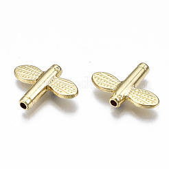 めっき合金ビーズラック  カドミウムフリー＆鉛フリー  トンボ  ライトゴールド  15.5x20x4mm  穴：1.8mm&nbsp;PALLOY-T077-125LG-RS