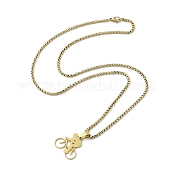 201 подвеска в виде велосипедной рамы из нержавеющей стали с цепочкой NJEW-H055-01G