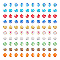 200шт 10 цветные гальванические стеклянные бусины EGLA-KS0001-02