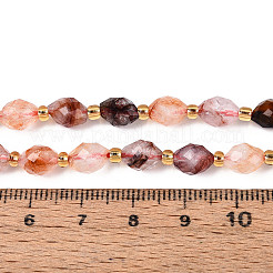 Натуральный гематоидный кварц / нитки из железистого кварца G-N342-53-8x6-13