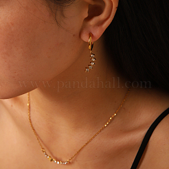 Женский комплект из серег и кулона-бабочки в форме луны из нержавеющей стали 304 JP4226