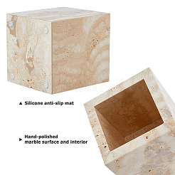 Portaoggetti rettangolare in marmo per il bagno&nbsp;AJEW-WH0880-74B-01