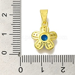 Ciondolo portafiori in ottone placcato con micro pavé di zirconi&nbsp;KK-H485-01G